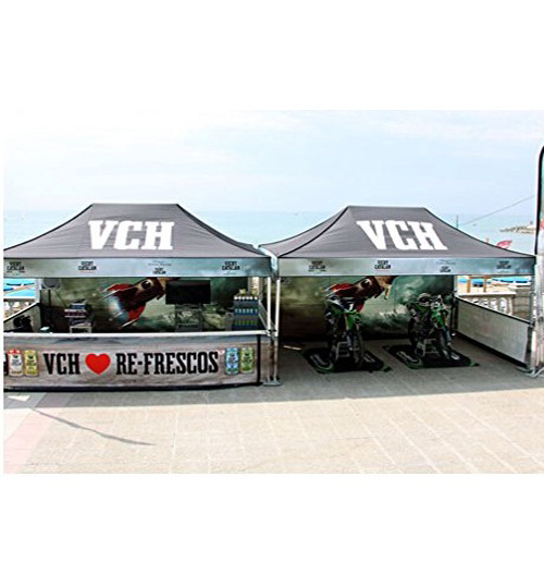 American Phoenix 10"x20" Digital Graphics Logo Printed Custom Event Easy Pop Up Canopy Tent+ Printed Custom Side Wall available (Black Frame, 10"x20" Canopy with 1 sidewall)