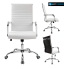 Office Chair Office Desk Chair Ribbed Mid-Back Executive chair Conference Task Chair Adjustable Swivel Chair